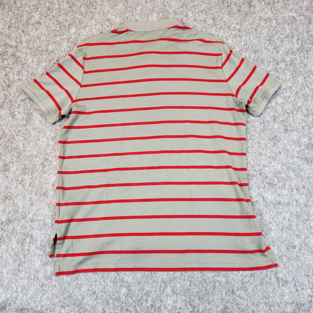 Polo Ralph Lauren Shirt Men XL Red Gray Striped Golf Casual Preppy Walking‎ Pony - Picture 6 of 8